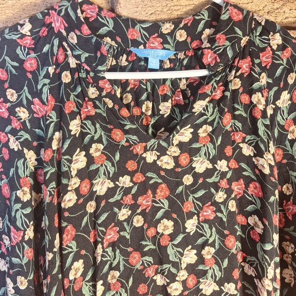 Draper James RSVP Small Black Floral Dress - Picture 3 of 7